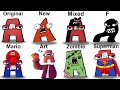 Alphabet Lore But Everyone Is ALL Different Versions - Part 2 (Full Version)