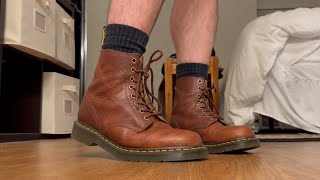 Dr. Martens 1460 Pascal Boot (Cashew) On Feet and Review