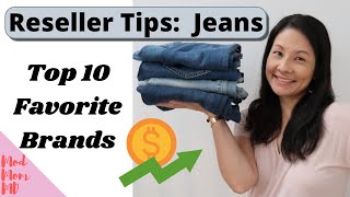 How to Sell Jeans on Poshmark & eBay | Make Money Reselling | Top 10 Favorite Brands | modmom md