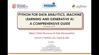 WEEK 2 - LECTURE 2 - PYTHON LIST, TUPLE & SETS (LIST) PRACTICAL
