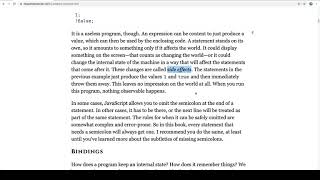 Eloquent JavaScript Read-Along - Program Structure - 001 - Expressions And Statements