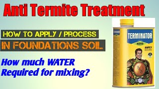 Anti Termite Treatment in Construction In Hindi as per IS 6313 : 2001