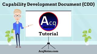 Capability Development Document (CDD) Tutorial
