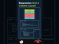 CSS Grid Responsive Layout with 2 Column Layout | #css #grid #youtube #video  | @Coder_Master05