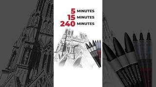 How to draw: The Notre Dame Cathedral #shorts