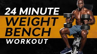 24 Minute Weight Bench Workout - Building Muscle After 40