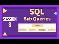 Oracle Session 8 - Sub Queries in SQL | Oracle SQL Tutorial for Beginners | SQL for beginners