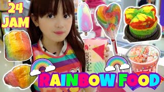 24 JAM MAKAN WARNA WARNI RAINBOW! ❤️ CHALLENGE Nicole Annabelle