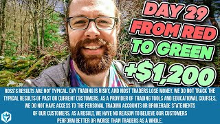 Day 29: From Red to Green +$1,200 | Ross's Trade Recap