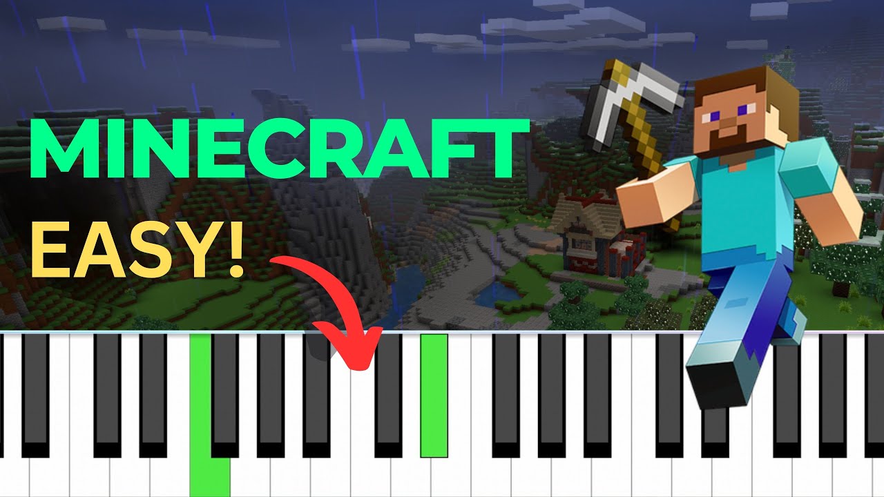 Easy Minecraft Theme Piano Tutorial Beginner Youtube