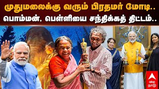 PM Modi Visit to Mudumalai | முதுமலைக்கு வரும் பிரதமர் மோடி.. பொம்மன், பெள்ளியை சந்திக்கத் திட்டம்..