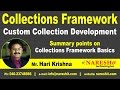 Summary points on Collections Framework Basics | Core Java Tutorial | Mr. Hari Krishna