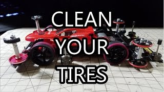 【ミニ四駆】Tamiya Mini 4WD Testing: Clean Your Tires