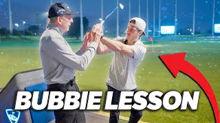 Bubbie Golf Gets Lesson From Legendary Coach David Leadbetter