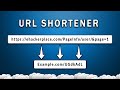 How To Make Own URL Shortener Website Using PHP & MYSQL & JQUERY & AJAX