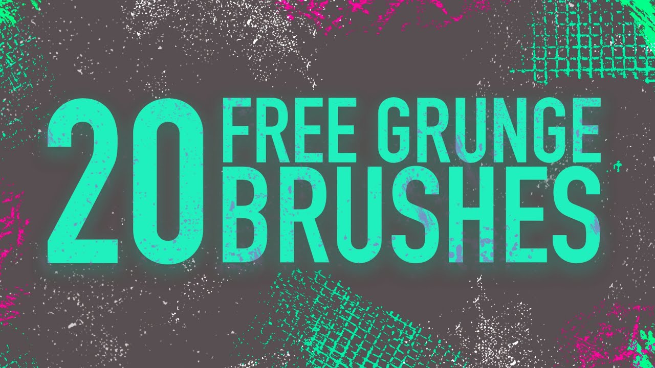 20 FREE Grunge Brushes For Photoshop | Free Assets And Elements - YouTube