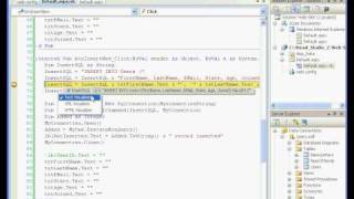 Visual Basic tutorial Insert New Record