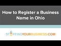 How to Register a Business Name in Ohio - Starting a Business in Ohio