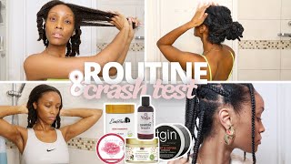 Hair product routine and crash test