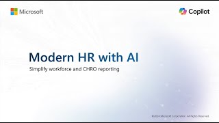 Modern HR with AI: Simplify workforce and CHRO reporting