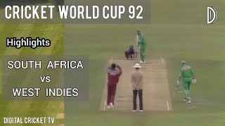 CRICKET WORLD CUP 92 / SOUTH AFRICA vs WEST INDIES / 17th Match / HD Highlights / DIGITAL CRICKET TV