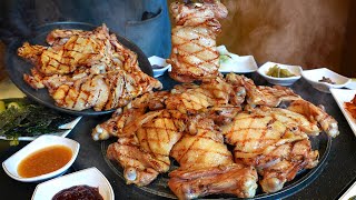 so delicious! Grilled stir-fried Chicken BBQ (Special chicken part) / KoreanStreetFood