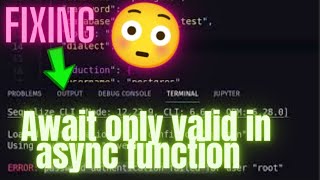 Syntax error:await is only valid in async function in node js / sequelize with postgres database