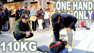 Who Can Lift The 110KG DUMBBELL?!