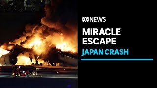 12 Australians among 379 safe in 'miracle' escape from burning airliner at Tokyo airport | ABC News