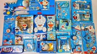 Ultimate doraemon toys collection - calculator pencil box, helicopter, pen, eraser, sharpner, watch