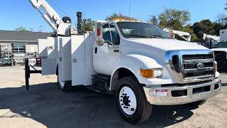 For Sale @ LewisTrucks.com 2015 F-750 Stellar 10621 Mechanics Service Utility Truck Crane Cummins