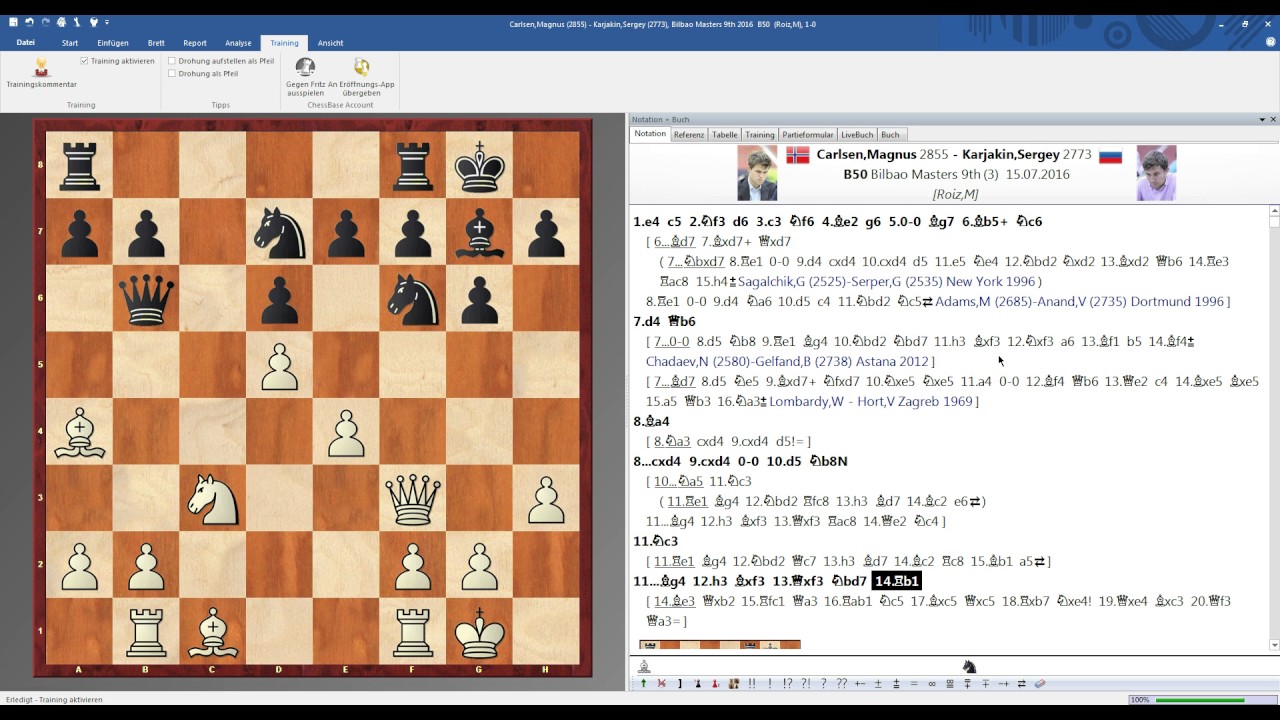 Chessbase 14 Trainingsfragen Youtube