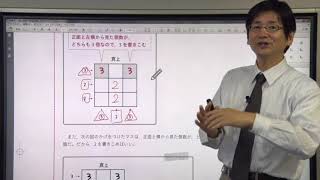 投影図から立方体の個数を求める問題　『三つ星の授業あります。算数【図形】131』