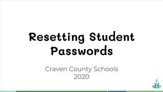 Change NCEdCloud student password back to default