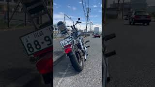 バイク屋 HANCAR motorcycle の日常。。Harley-Davidson 4speedshovel FXEF 納車前最終チェックする髪長おじさん。。