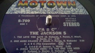 Jackson 5 - The Love You Save  '70   33 1/3 rpm