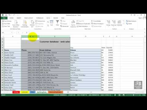 Splitting Data Into Multiple Columns Excel 2013 Beginners Tutorial Splitting Data Into Multiple Columns Excel 2013 Beginners Tutorial
