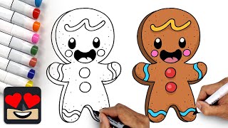 How To Draw Gingerbread Man