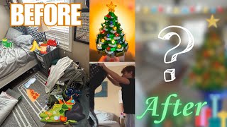 DECORATING MY ROOM FOR CHRISTMAS 🎄 | lights, xmas tree, new items, and full room makeover 💰