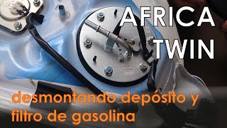 Remove tank and fuel pump Honda CRF 1000 Africa Twin 2019.