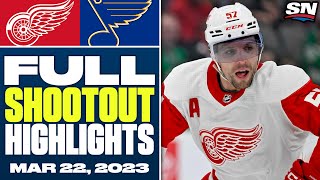 Detroit Red Wings vs. St. Louis Blues | FULL Shootout Highlights - March 21, 2023