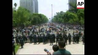 MEXICO: SOCCER FANS CLASH WITH POLICE AFTER WORLD CUP DEFEAT