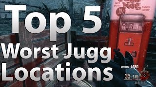 TOP 5 Worst Juggernog Locations in 'Call of Duty Zombies' - Black Ops 2 Zombies, Black Ops & WaW
