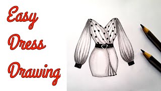 How to draw a beautiful girl dress drawing design easy for 