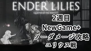 【ENDER LILIES】2週目NewGame+ボスノーダメージ　ユリウス戦【守護み200％】ユリウス様ご乱心…落ち着いてくださいまし！