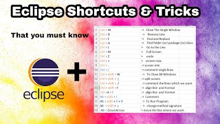 Eclipse shortcut & tricks - That you must know ( Tamil )#eclipse #tamilcoding #seleniumjava #java