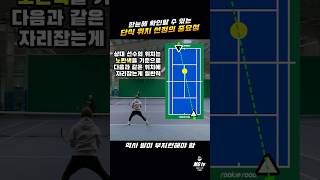 쉬운 예로 알아보는 단식 위치 선정의 중요성 #tennis #테니스 #테니스단식