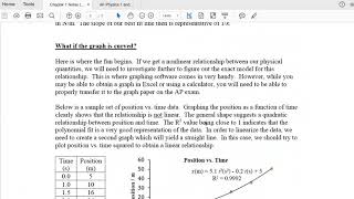 Chapter 1, Linearizing Data on Logger Pro