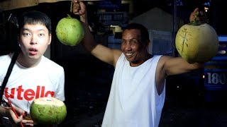 동남아에서 진짜 코코넛워터(지코..) 먹어봤습니다. (필리핀 길거리) Legit Coconut water