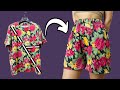 How to make comfortable stylish shorts from a T-shirt